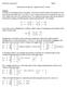 SCIE 4101, Spring Math Review Packet #4 Algebra II (Part 1) Notes