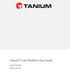 Tanium Core Platform User Guide