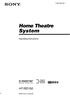 (1) Home Theatre System. Operating Instructions HT-RD Sony Corporation