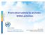 From observations to archives: WMO activities. Peer Hechler Data Management Applications Division Climate and Water Department
