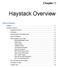 Haystack Overview. Chapter 1. Table of Contents