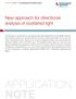 APPLICATION NOTE. New approach for directional analysis of scattered light