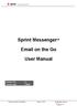 Sprint Messenger SM.  on the Go. User Manual