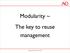 Modularity ~ The key to reuse management