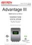 Advantage III. Gold Series by Ebtron. Installation Guide GTD116, GTD108. Data Logger Option Card for Plug & Play Transmitters