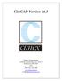 CimCAD Version 16.1 Cimex Corporation