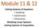 Module 11 & 12. Solving Systems of Equations Graphing Substitution Elimination Modeling Linear Systems Solving Systems of Inequalities