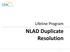 Lifeline Program. NLAD Duplicate Resolution