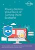 Privacy Notice: Volunteers of Turning Point Scotland