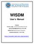 WISDM. User s Manual. Contacts: General Ledger Access/Password/New Accounts or )