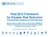 Post-2015 Framework for Disaster Risk Reduction Preparedness, Response & Early Warning