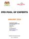PPD POOL OF EXPERTS JANUARY 2016