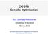 CSC D70: Compiler Optimization