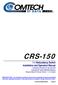 CRS-150. Part Number MN/CRS150.IOM Revision 2