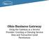 Ohio Business Gateway Using the Gateway as a Service Provider: Granting or Denying Service Area and Transaction-Level Permissions