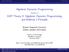 Algebraic Dynamic Programming. ADP Theory II: Algebraic Dynamic Programming and Bellman s Principle
