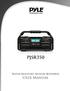 Rugged Water-Resistant Bluetooth Boombox PJSR350. User Manual