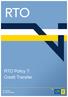RTO Policy 7: Credit Transfer