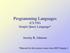 Programming Languages (CS 550) Simple Query Language*