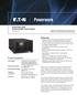 Product Snapshot. Powerware 9140 Uninterruptible Power System. Superior de-centralized power protection for medium- and high-density rack environments