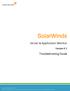 SolarWinds. Server & Application Monitor. Troubleshooting Guide. Version 6.3