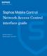 Sophos Mobile Control Network Access Control interface guide