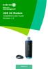 USB 3G Modem. Installation/User Guide Revision 1.6 PR0496-3G