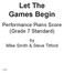 Let The Games Begin. Performance Piano Score (Grade 7 Standard) by Mike Smith & Steve Titford 2/050318