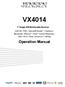 VX4014. Operation Manual