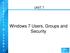 Windows 7 Users, Groups and Security