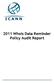 2011 Whois Data Reminder Policy Audit Report