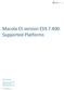 Macola ES version ES Supported Platforms