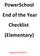 PowerSchool End of the Year Checklist (Elementary)