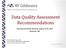 Data Quality Assessment Recommendations