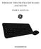 WIRELESS THIN-PROFILE KEYBOARD AND MOUSE USER S MANUAL.