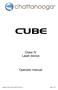 Class IV Laser device. Operator manual. Operator manual Cube US Rev C Page 1 of 51
