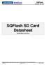 SQFlash Industrial SD Card SQFlash SD Card Datasheet (SQF-ISDx1-xG-21x)