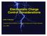 Electrostatic Charge Control Considerations