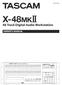 D A X-48MK 48 Track Digital Audio Workstation OWNER'S MANUAL