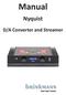 Manual. Nyquist. D/A Converter and Streamer