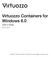 Virtuozzo Containers for Windows 6.0