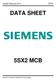 Issued February DATA SHEET 5SX2 MCB. Based on Siemens Industrial Control Catalog