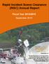 Rapid Incident Scene Clearance (RISC) Annual Report