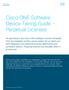 Cisco ONE Software Device Tiering Guide Perpetual Licenses