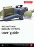 user guide Axicon linear barcode veriiers THE BARCODE EXPERTS Industry Partner