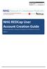 NHG REDCap User Account Creation Guide