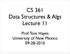CS 361 Data Structures & Algs Lecture 11. Prof. Tom Hayes University of New Mexico