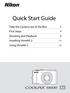 Quick Start Guide. Take the Camera out of the Box 3 First Steps 4 Shooting and Playback 9 Installing ViewNX 2 13 Using ViewNX 2 15
