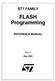 ST7 FAMILY. FLASH Programming REFERENCE MANUAL