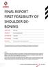 FINAL REPORT FIRST FEASIBILITY OF SHOULDER DE- BONING
